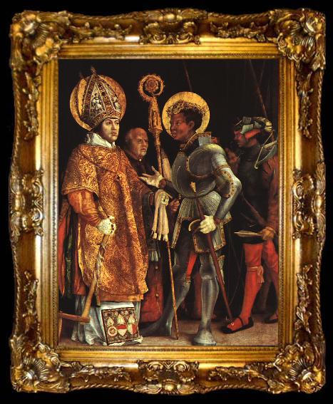 framed   Matthias  Grunewald The Disputation of St.Erasmus and St.Maurice, ta009-2